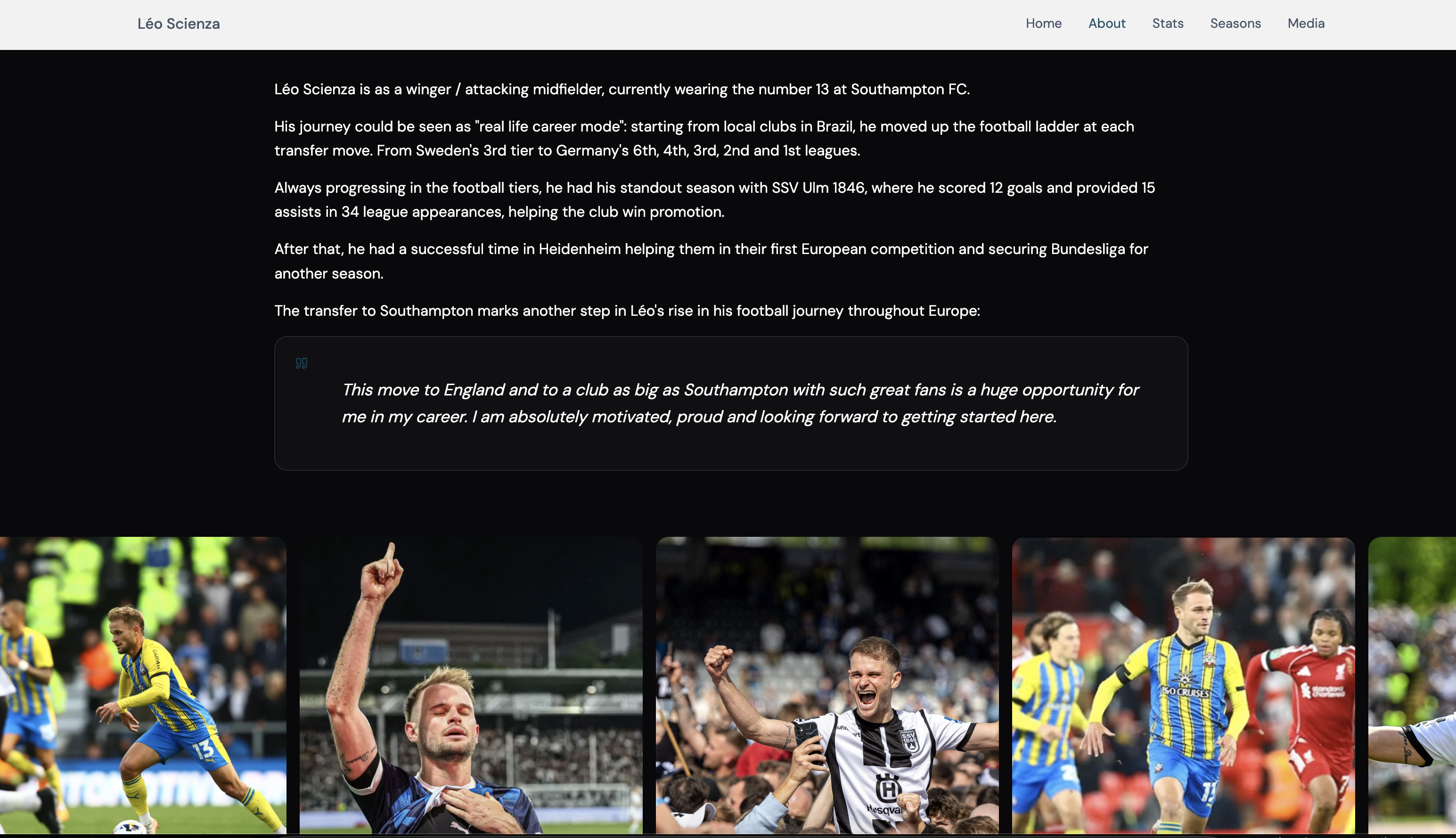 Athlete website